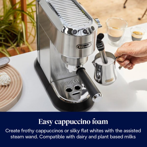 DeLonghi Dedica Pump Coffee Machine Bundle - Silver | ECKG6820.M - Image 7
