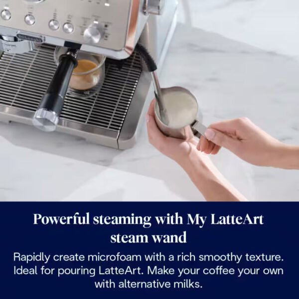 DeLonghi Bean to Cup Coffee Machine With La Specialista Opera Home Cafe Kit - Metal | EC9555.M - Image 7