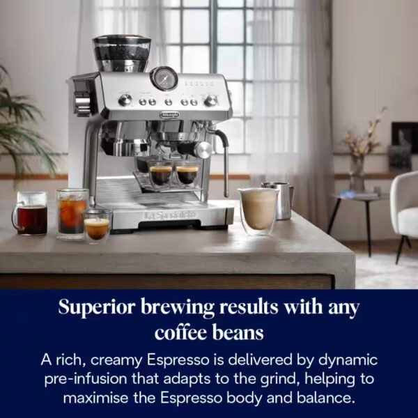 DeLonghi Bean to Cup Coffee Machine With La Specialista Opera Home Cafe Kit - Metal | EC9555.M - Image 12