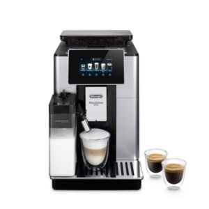 DeLonghi PrimaDonna Soul 2.2L Bean to Cup Automatic Coffee Machine - Silver & Black | ECAM610.55.SB
