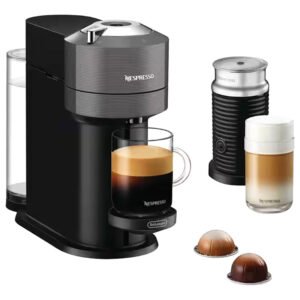 DeLonghi VertuoNext Nespresso Coffee Machine with Aeroccino - Grey | ENV120.GYAE