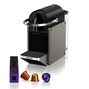 Krups Nespresso Pixie Pod Coffee Machine - Titanium | XN306T40