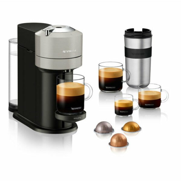Krups Nespresso Vertuo Next Coffee Machine - Light Grey | XN910B40 - Image 4