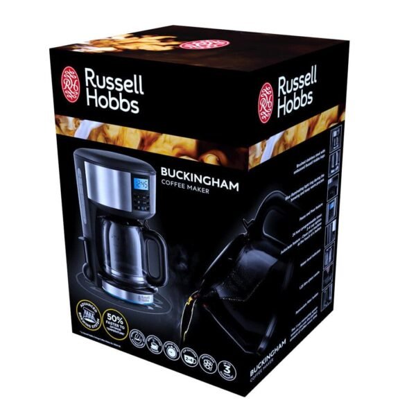 Russell Hobbs 1.25L Buckingham Filter Coffee Maker - Stainless Steel | 20680 - Image 4